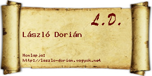 László Dorián névjegykártya